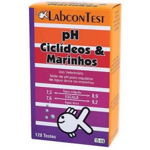 Labcon Teste pH Ciclídeos e Marinho (120 testes)